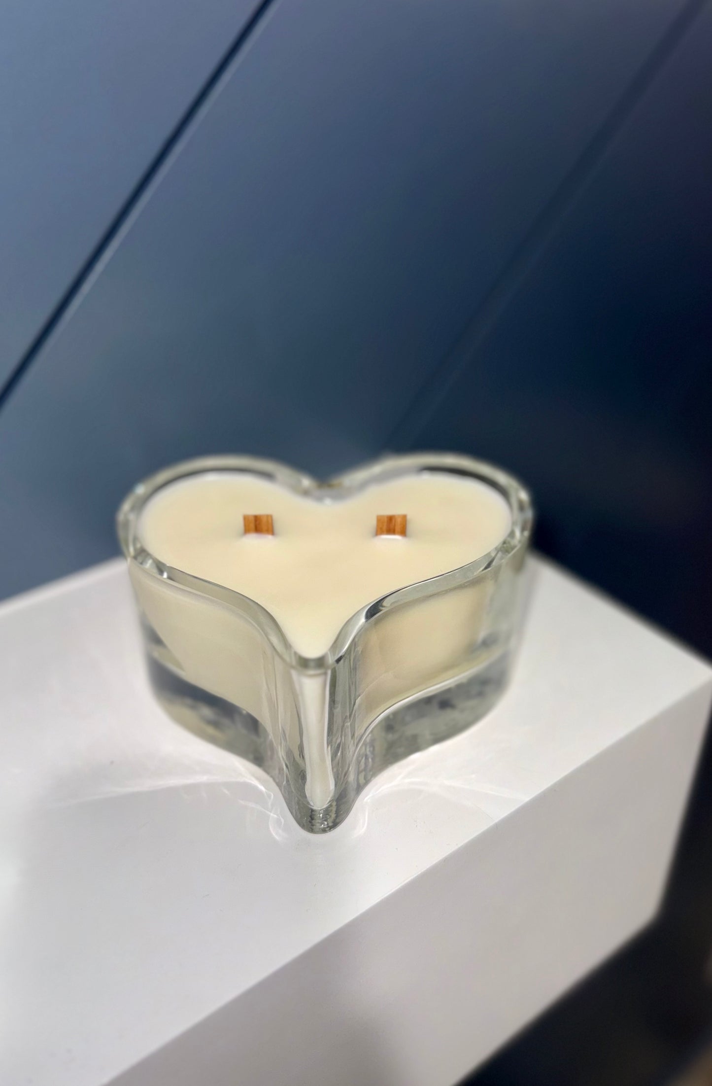 Glass Heart Candle